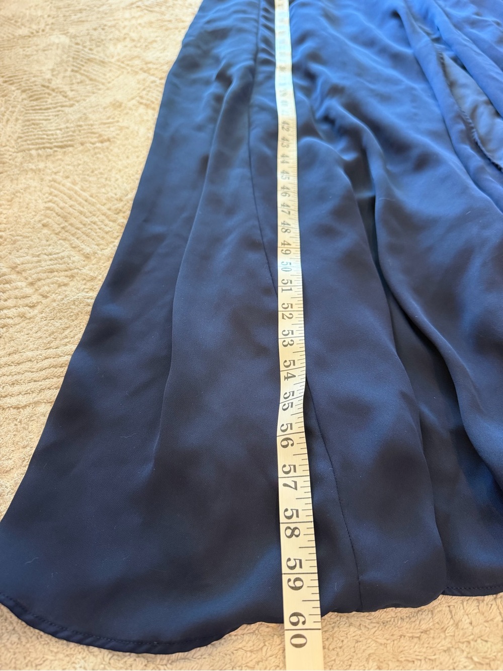 Aritzia Babaton Lexia Navy Blue Wrap Maxi Dress Tie Waist - Picture 7 of 8